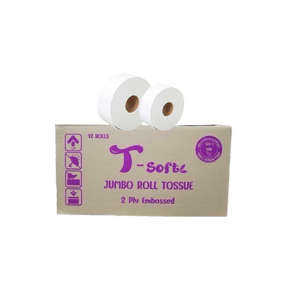 กระดาษชำระ T-Soft (Jumbo Roll) 2 ชั้น