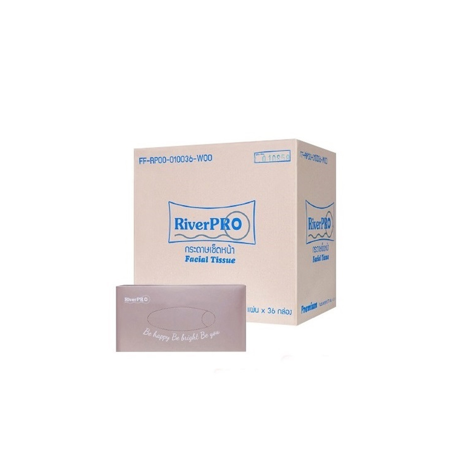 กระดาษเช็ดหน้ากล่อง RiverPro 20x20 ซม.